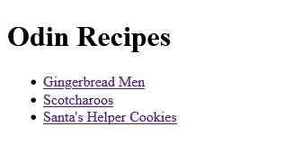 Odin Recipes